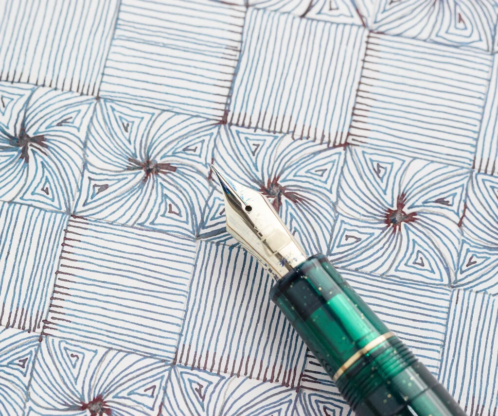 Bungubox Sanctuary Blue Sailor Professional Gear Fountain Pen: A